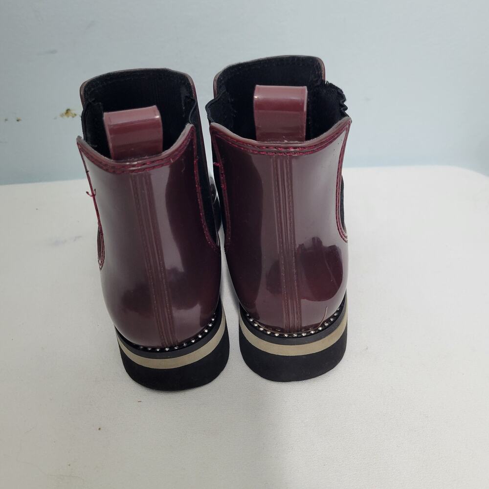 Naturalizer Glossy Rubber Chelsea Brown Rain Ankle Boots Size7M 31026-2858 - Picture 3 of 7